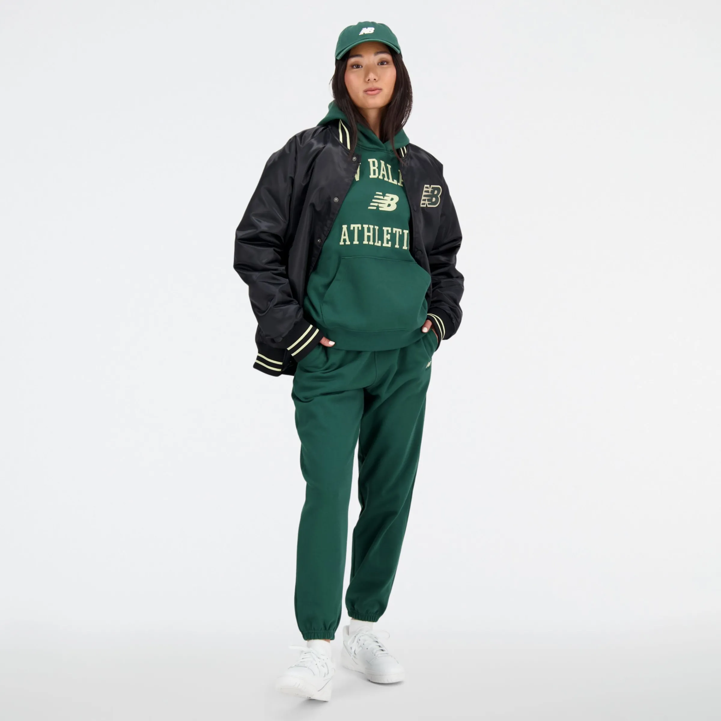 WOMEN New Balance Hoodies & Sweatshirts|Women'sAthletics Varsity Oversized Fleece Hoodie